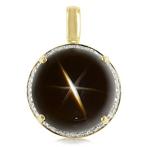 Pendentif Or et Quartz étoilé noir Estrelita - Juwelo, bijouterie en ligne.