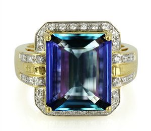 Bague en or et Tanzanite Caméléon. Juwelo 7724NM