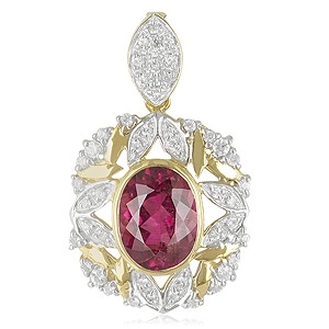 Pendentif serti de Rubellite chez Juwelo, votre bijouterie en ligne.