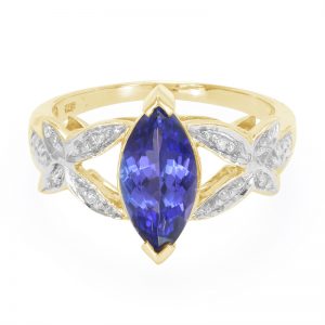 bague en or et Tanzanite AAA